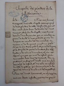 Archives du Rhône - Visites des vingt cimetières de la ville de Lyon et de ses Faubourgs, chapelle des Pénitents de la Miséricorde, rapport (1)