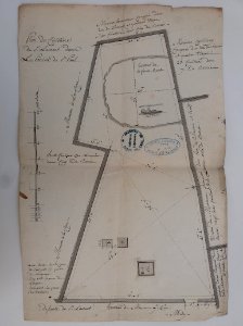 Archives du Rhône - Visites des vingt cimetières de la ville de Lyon et de ses Faubourgs, église Saint-Laurent, plan du cimetière