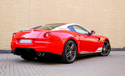 Red auto automobile photo