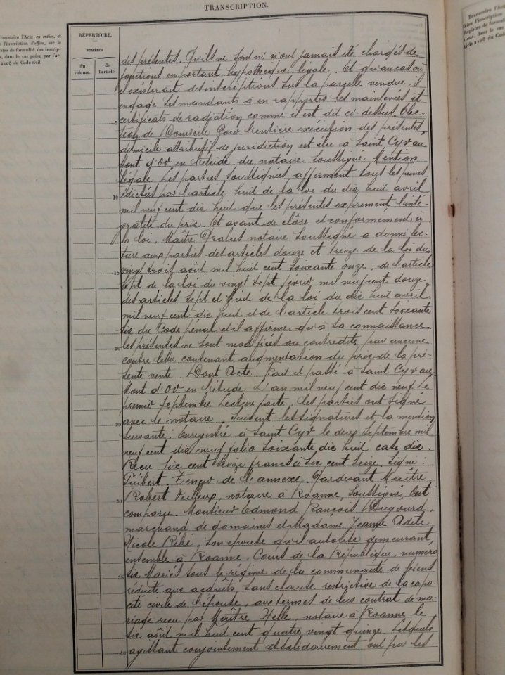 Archives départementales du Rhône - Cote 4Q6-1590 - Acte de vente Dugourd - Bachelard, page 7
