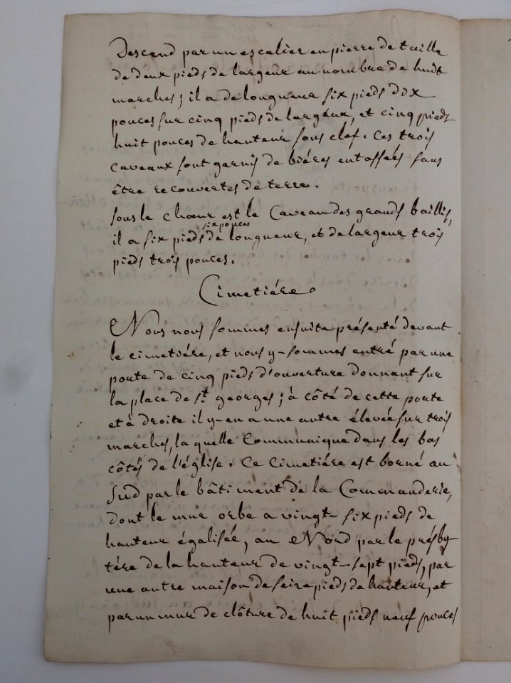 Archives du Rhône - Visites des vingt cimetières de la ville de Lyon et de ses Faubourgs, église paroissiale de Saint Georges, rapport (2)