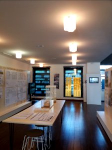 Archives du Rhône - Exposition Le Bâtiment des Archives (3 avril - 7 juillet 2019), table des maquettes