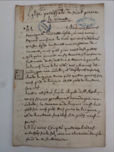 Archives du Rhône - Visites des vingt cimetières de la ville de Lyon et de ses Faubourgs, église paroissiale de Saint-Pierre-le-Vieux, rapport (1)
