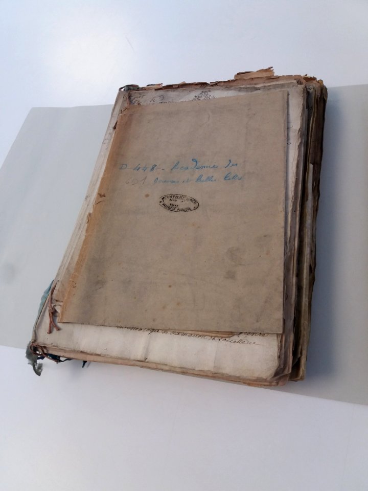 Archives du Rhône - Dossier 6D1, Académie des sciences, des belles lettres et des arts