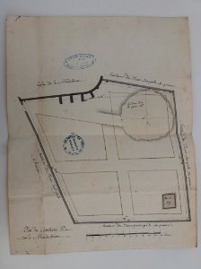 Archives du Rhône - Visites des vingt cimetières de la ville de Lyon et de ses Faubourgs, église de la Madelaine, plan du cimetière