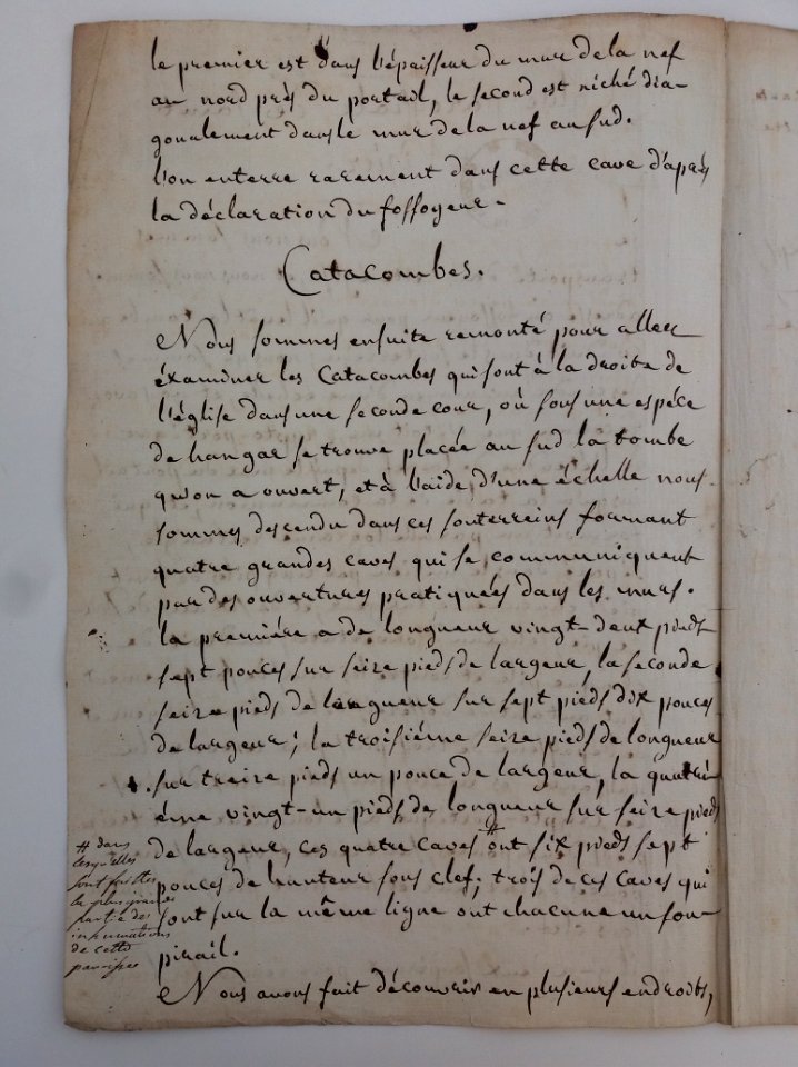 Archives du Rhône - Visites des vingt cimetières de la ville de Lyon et de ses Faubourgs, église paroissiale de Saint Nizier, rapport (2)