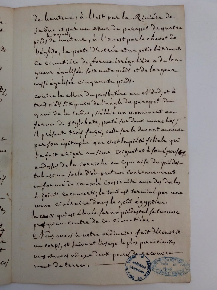 Archives du Rhône - Visites des vingt cimetières de la ville de Lyon et de ses Faubourgs, église paroissiale de Saint Georges, rapport (3)