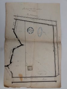 Archives du Rhône - Visites des vingt cimetières de la ville de Lyon et de ses Faubourgs, paroisse de Saint-Nizier, plan du cimetière