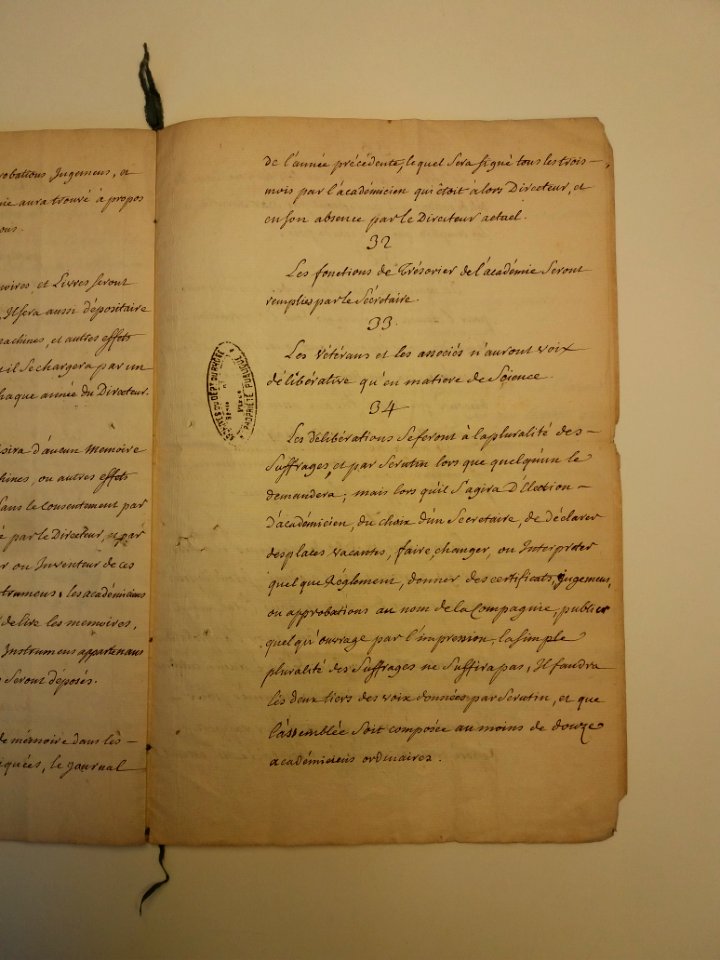 Archives du Rhône - 6D1 - Statuts et réglements de l'Académie des sciences, août 1724 (09)