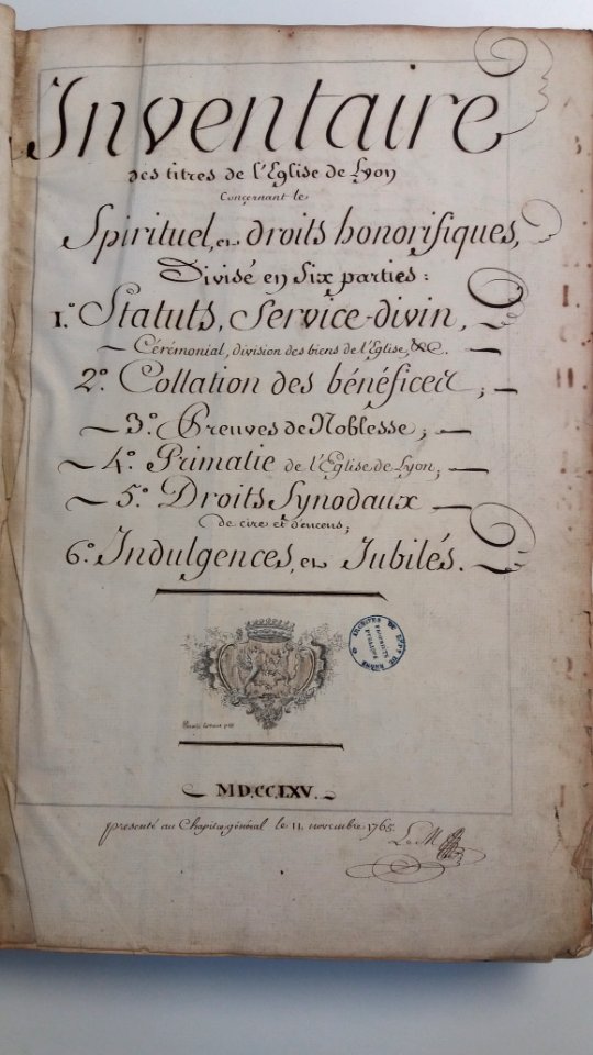 Archives du Rhône - Chapitre Saint-Jean - Aaron - Première page