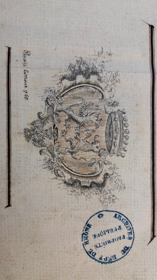 Archives du Rhône - Chapitre Saint-Jean - Aaron - Dessin première page