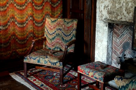 Armchair, England, 1700-1799, mahogany, textile - Packwood House - Warwickshire, England - DSC08991
