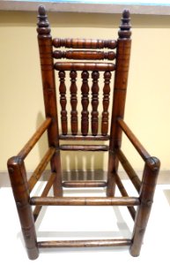 Armchair, America, 1650-1700, oak - Brooklyn Museum - DSC09094