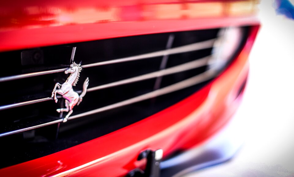 Red auto automobile