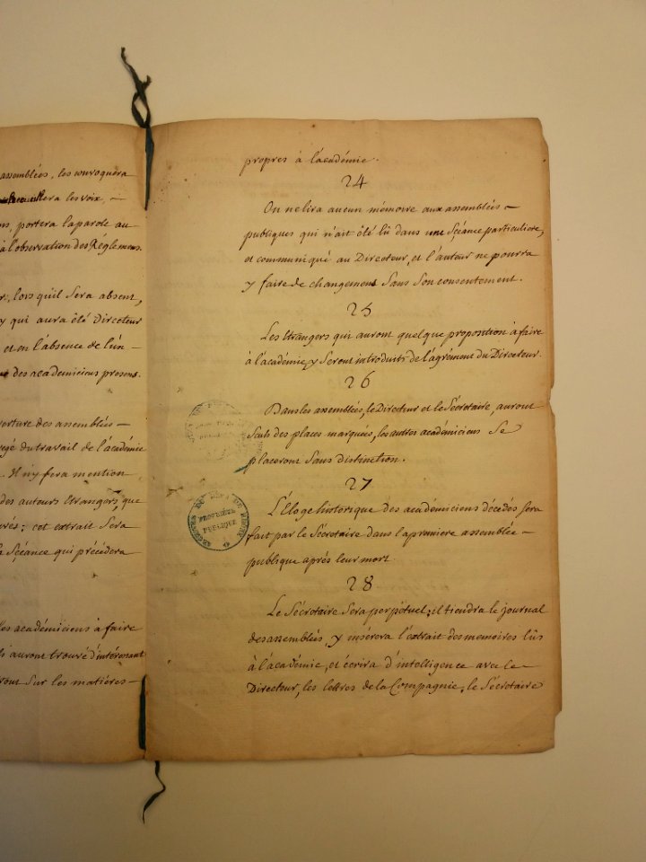 Archives du Rhône - 6D1 - Statuts et réglements de l'Académie des sciences, août 1724 (07)