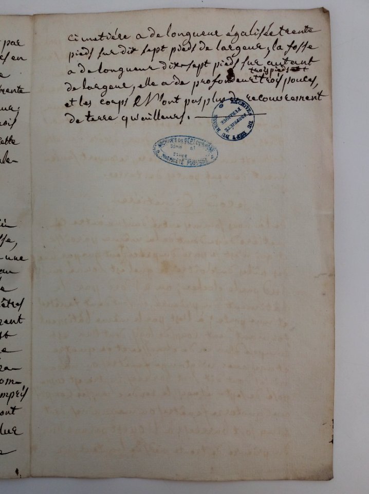 Archives du Rhône - Visites des vingt cimetières de la ville de Lyon et de ses Faubourgs, église paroissiale de la Platière, rapport (3)