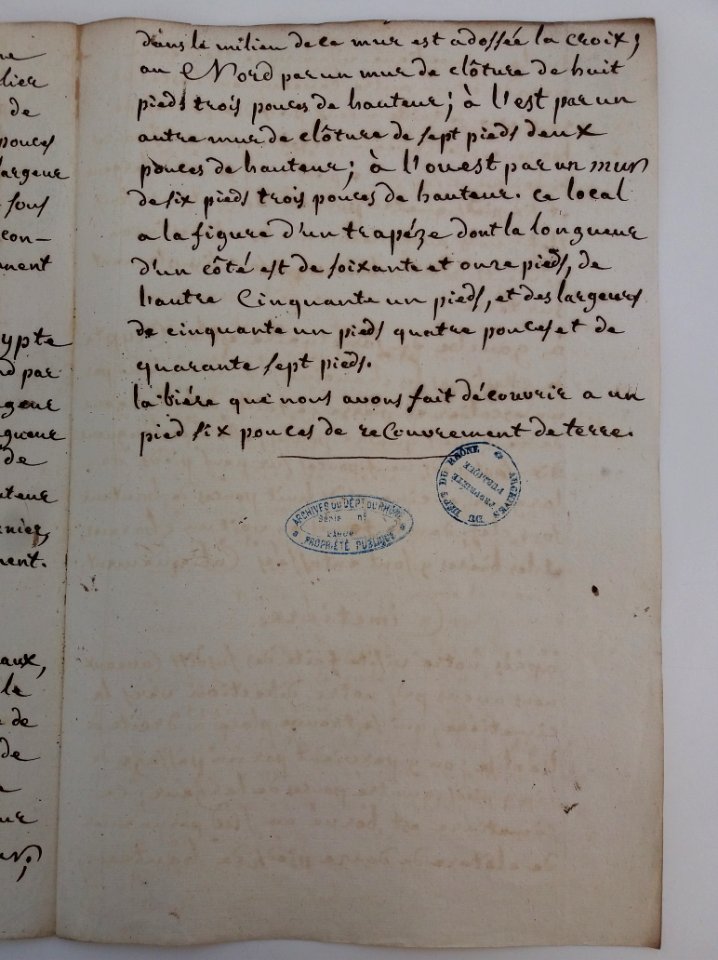 Archives du Rhône - Visites des vingt cimetières de la ville de Lyon et de ses Faubourgs, église paroissiale de Saint Just, rapport (3)
