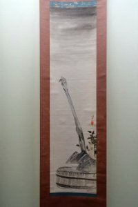 Arm of a woman reaching out from a washtub to grasp a comb, from the Tokaido Yotsuya kaidan, by Ito Seiu - Edo-Tokyo Museum - Sumida, Tokyo, Japan - DSC06862