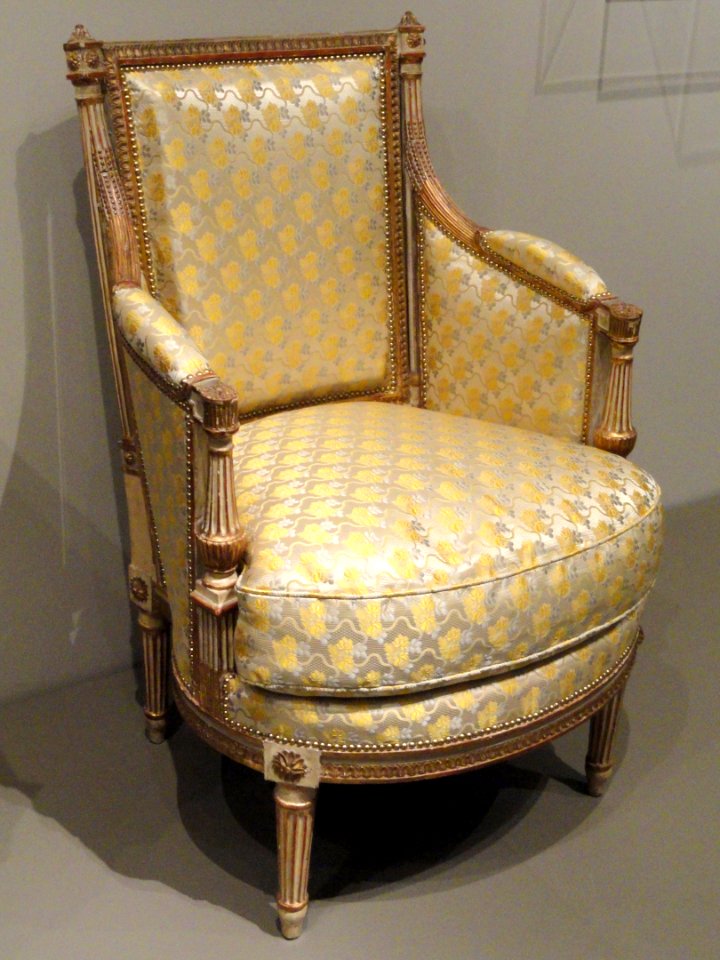 Armchair (One of a Pair), 1780-1785, Jean Avisse, Paris, beechwood, modern upholstery - Art Institute of Chicago - DSC09799