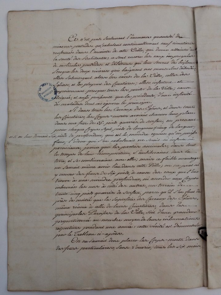 Archives du Rhône - Visites des vingt cimetières de la ville de Lyon et de ses Faubourgs, rapport du 2 mars 1778 (4)