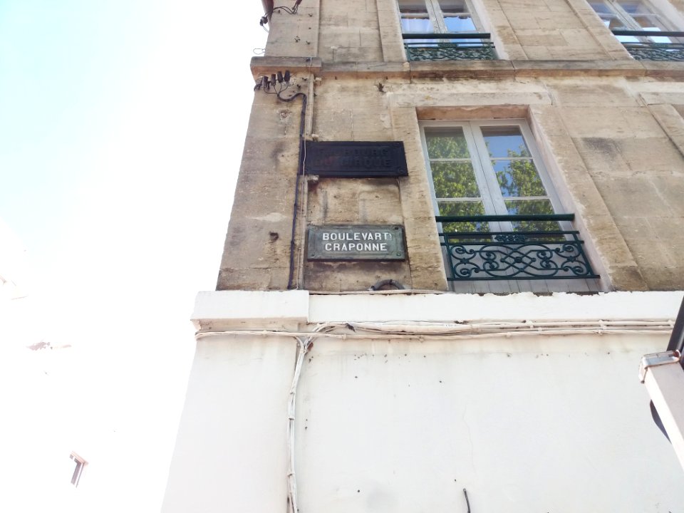Arles - Boulevard Craponne, plaque