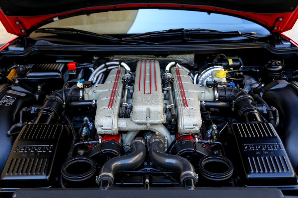 Red auto automobile