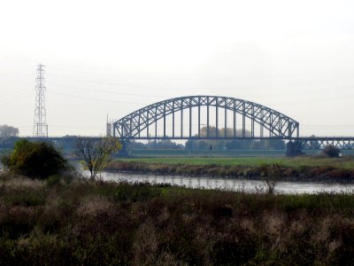 Arnhem railwaybridge near Driel, the Netherlands
