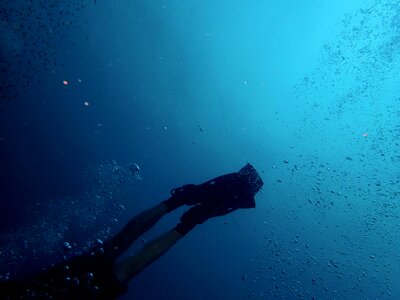 Ocean person scuba photo