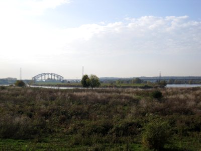 Arnhem railwaybridge, near Driel, the Netherlands photo