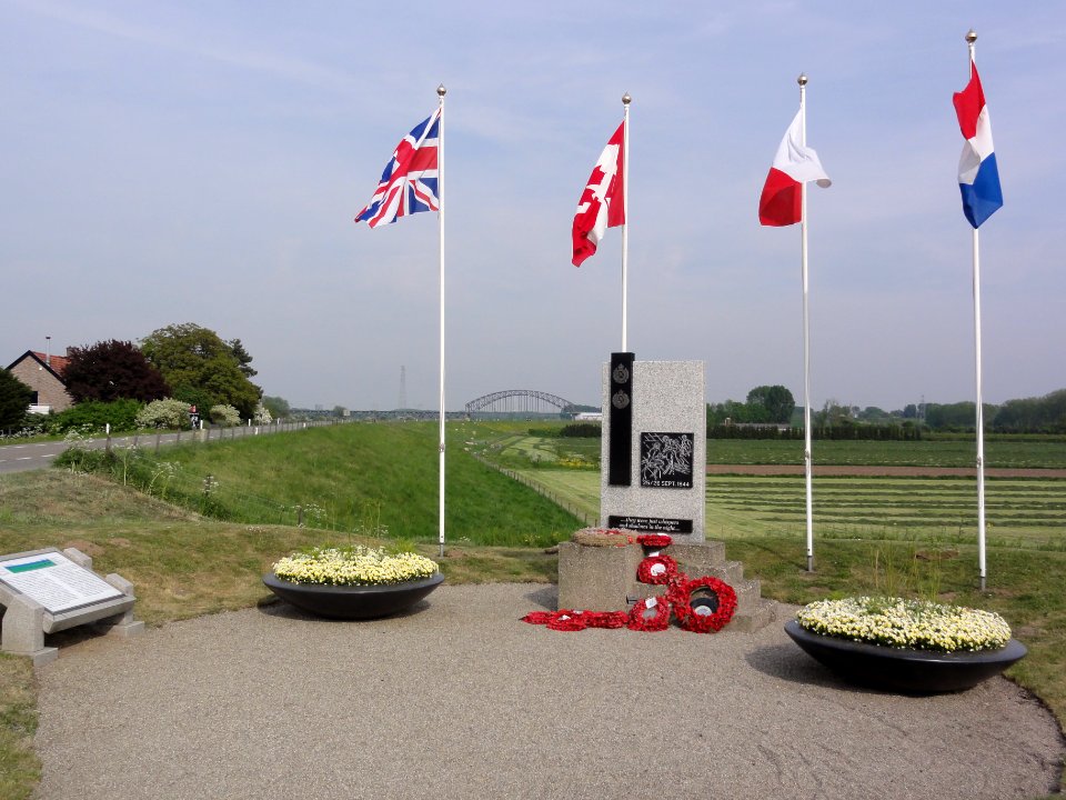 Arnhem, grens Overbetuwe, oorlogsmonument ligging