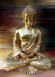 Golden buddha art deity photo