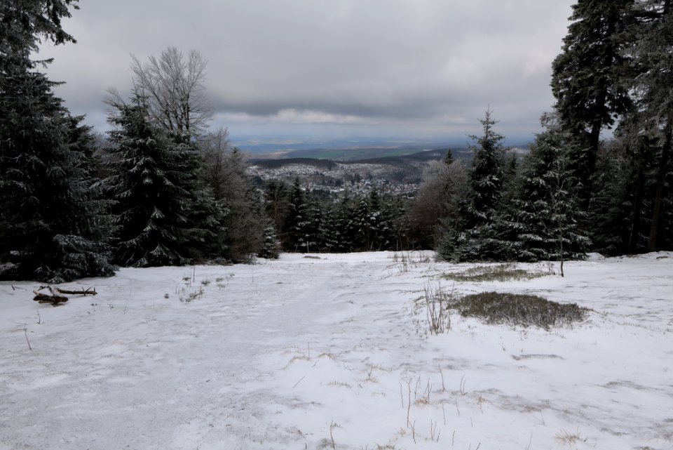 Around Brunhildispfad Großer Feldberg with snow 2021-04-06 53