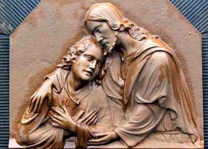 Jesus christ child embrace