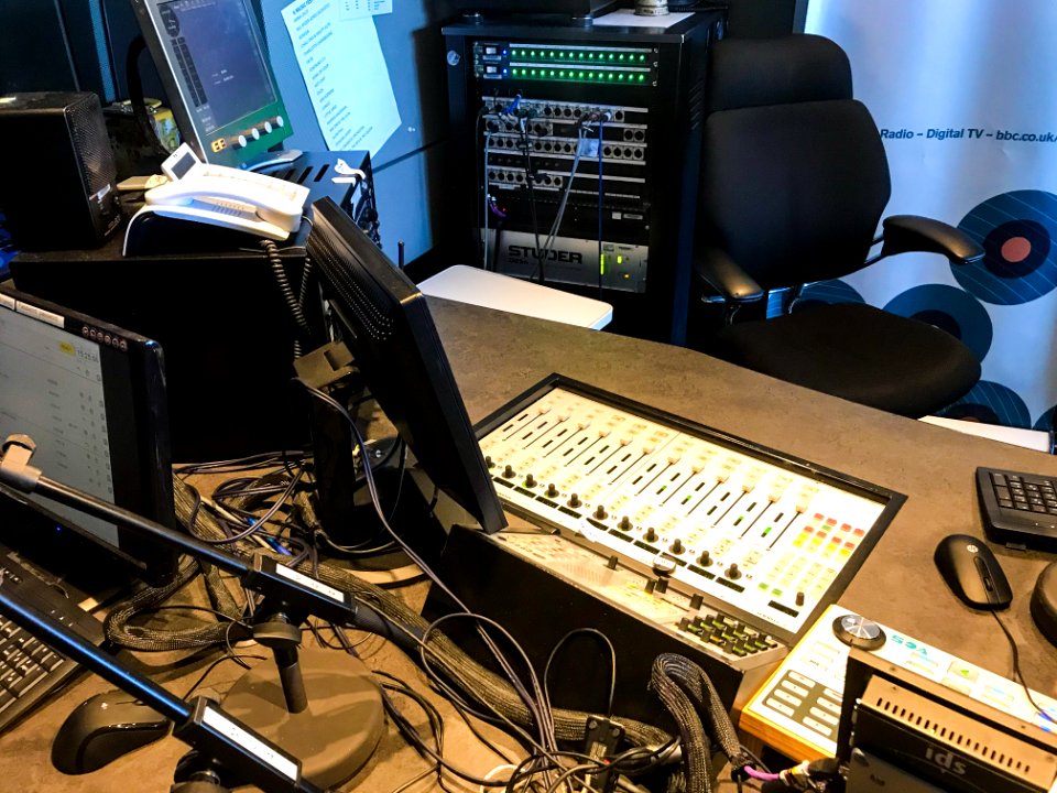 BBC Radio 6 Music Studio (closeup), MediaCityUK, Manchester