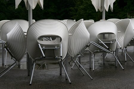 Chairs moist rain