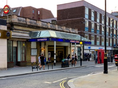 Bayswater tube station building south view 2020