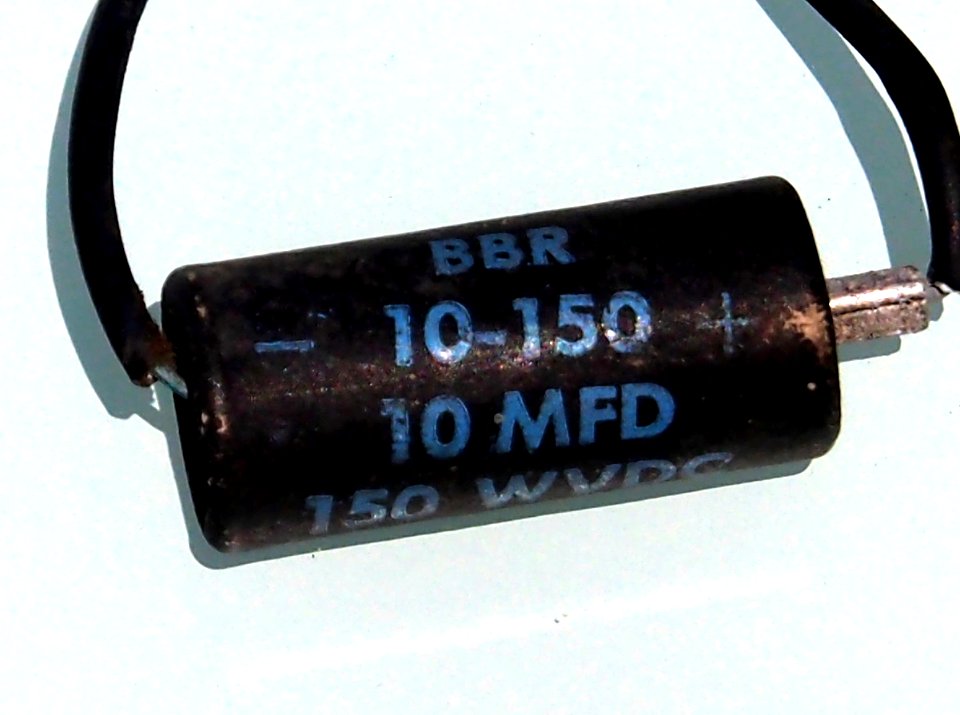 BBR 10-150, 10 MFD, 150 WVDC Cornell Dubilier 85C Capacitor, pic2