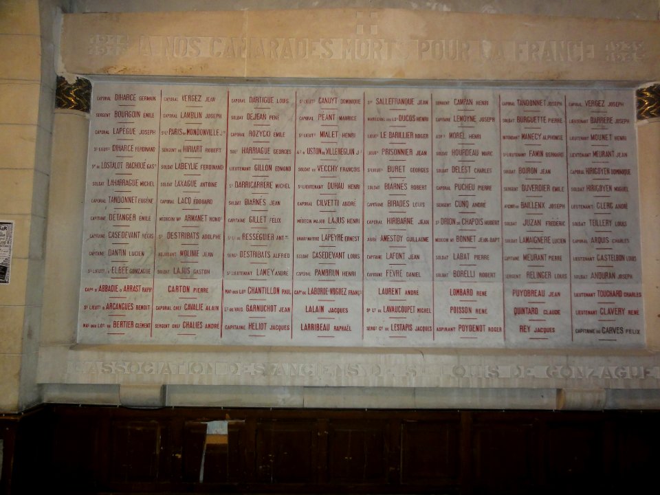Bayonne monument aux morts du lycée
