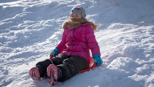 Human winter snow photo