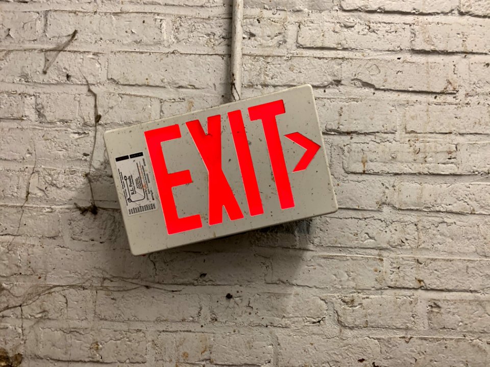 Basement Exit Sign photo