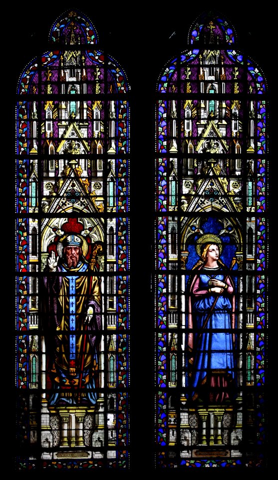 Basilique Sainte-Clotilde Paris Vitrail Lusson et Bourdon Saint Germain et Sainte Geneviève 26102018