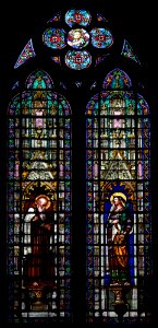 Basilique Sainte-Clotilde Paris Vitrail Lusson et Bourdon Saint Paul et une sainte 26102018