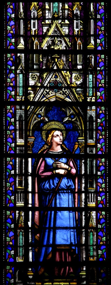 Basilique Sainte-Clotilde Paris Vitrail Lusson et Bourdon Sainte Geneviève 26102018
