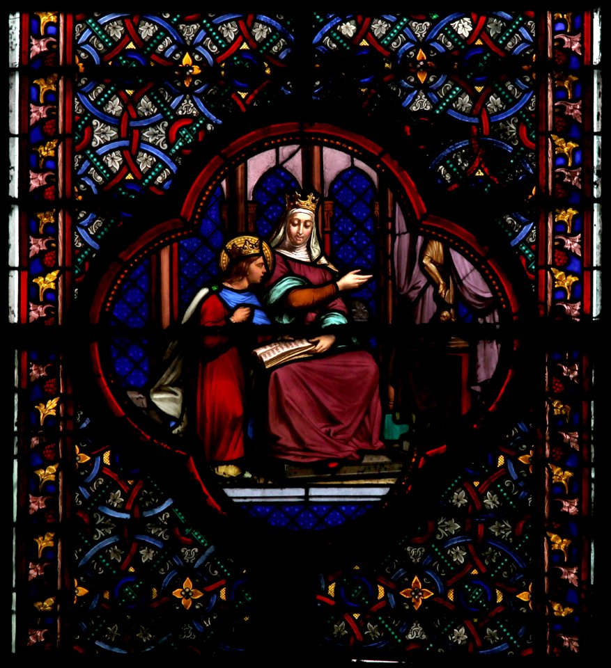 Basilique Sainte-Clotilde Paris Vitrail Blanche de Castille 26102018