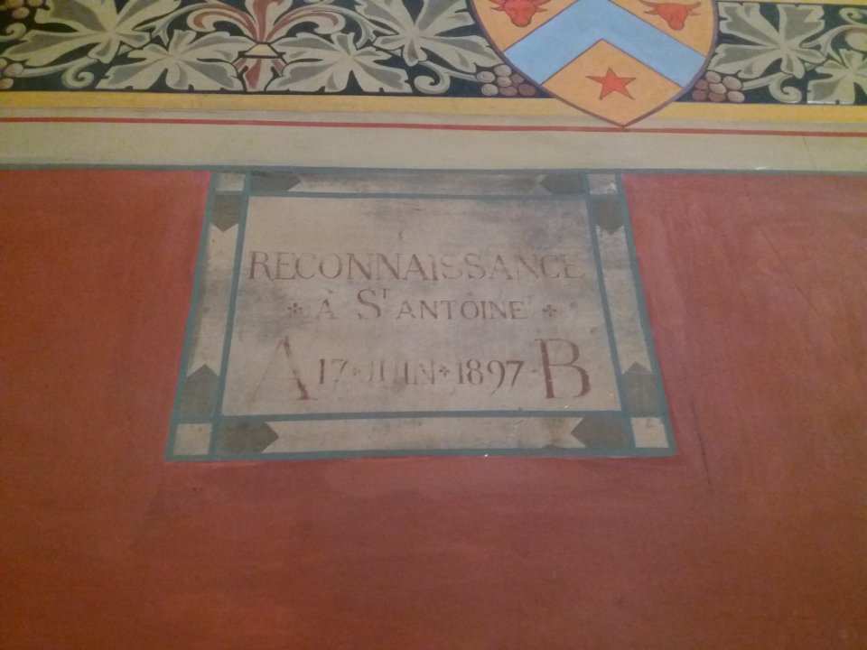 Basilique Saint-Martin d'Ainay - Chapelle Saint-Michel - Reconnaissance à Saint-Antoine - 1897