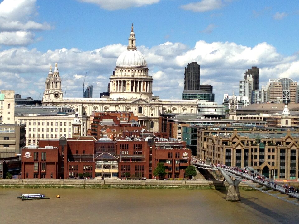 St paul's cathedral view from the new tate gallery river thames