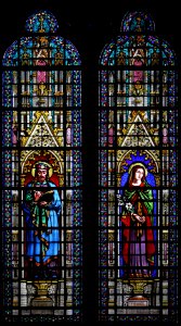 Basilique Sainte-Clotilde Paris Vitrail Lusson et Bourdon Saint Prosper et sainte Camille 26102018