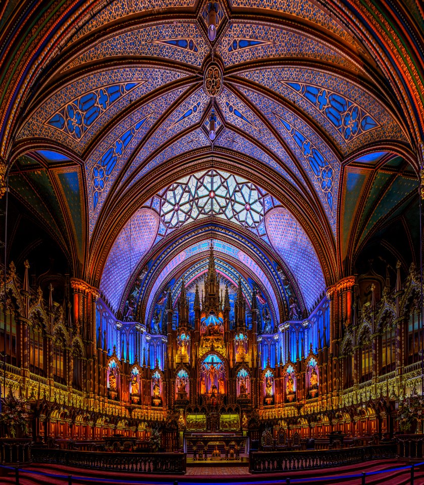 Basilique Notre-Dame de Montréal interior, Canada