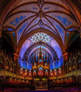 Basilique Notre-Dame de Montréal interior, Canada