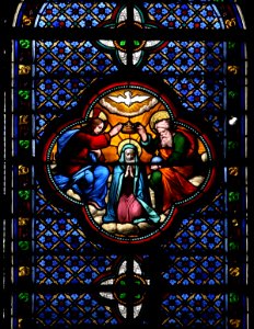 Basilique Sainte-Clotilde Paris Vitrail Couronnement de la Vierge 26102018